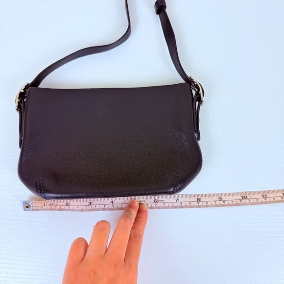 Vintage COACH Soft Black Leather Demi Shoulder Bag - Picture 7 of 8